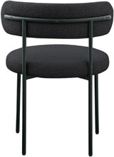 Beacon Black Boucle Fabric Dining Chair, Set of 2 from Meridian - Luna Furniture