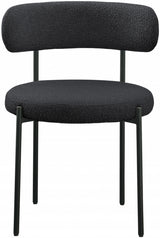 Beacon Black Boucle Fabric Dining Chair, Set of 2 from Meridian - Luna Furniture