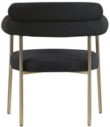 Blake Black Boucle Fabric Dining Chair, Set of 2 from Meridian - Luna Furniture