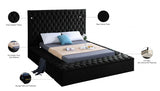 Bliss Black Velvet King Bed from Meridian - Luna Furniture