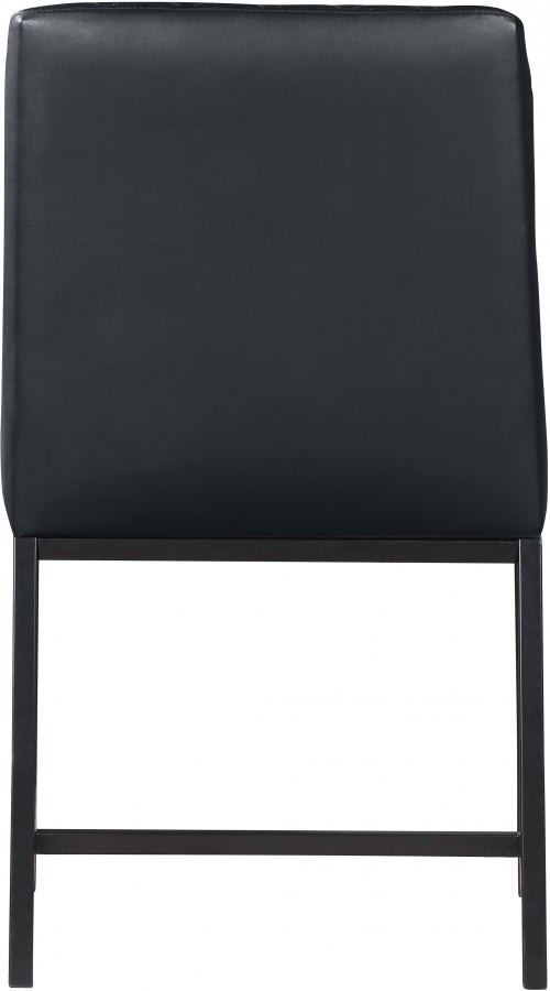 Bryce Black Faux Leather Dining Chair, Set of 2 from Meridian - Luna Furniture