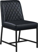 Bryce Black Faux Leather Dining Chair, Set of 2 from Meridian - Luna Furniture