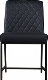 Bryce Black Faux Leather Dining Chair, Set of 2 from Meridian - Luna Furniture