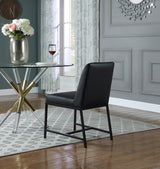 Bryce Black Faux Leather Dining Chair, Set of 2 from Meridian - Luna Furniture