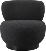 Calais Black Boucle Fabric Accent Chair from Meridian - Luna Furniture