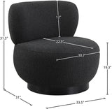 Calais Black Boucle Fabric Accent Chair from Meridian - Luna Furniture