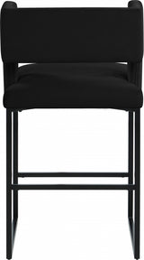 Caleb Black Velvet Counter Stool, Set of 2 from Meridian - Luna Furniture