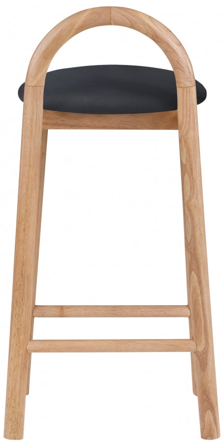 Calvin Black Faux Leather Counter Stool from Meridian - Luna Furniture