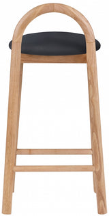 Calvin Black Faux Leather Counter Stool from Meridian - Luna Furniture