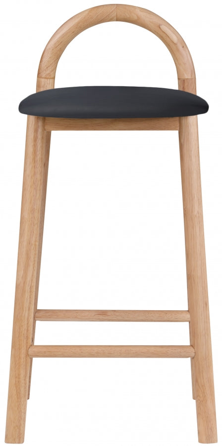 Calvin Black Faux Leather Counter Stool from Meridian - Luna Furniture