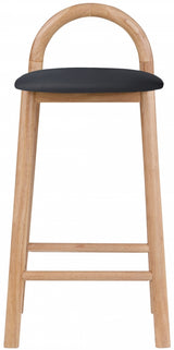 Calvin Black Faux Leather Counter Stool from Meridian - Luna Furniture