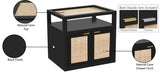 Cambria Black Nightstand from Meridian - Luna Furniture