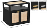 Cambria Black Nightstand from Meridian - Luna Furniture