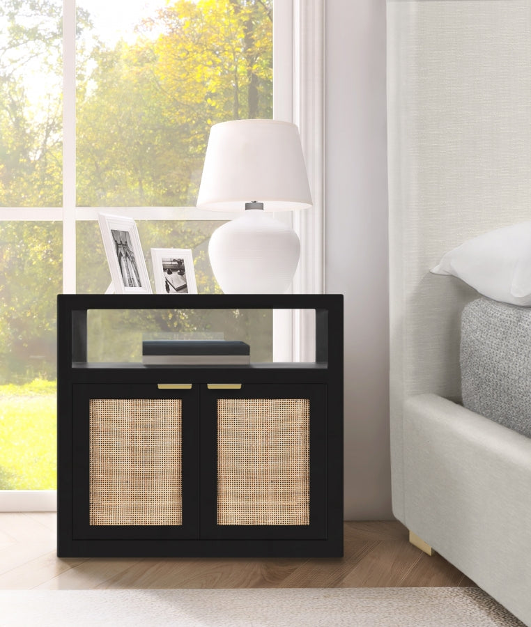 Cambria Black Nightstand from Meridian - Luna Furniture