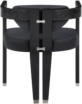 Carlyle Black Faux Leather Dining Chair from Meridian - Luna Furniture