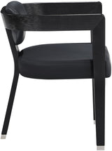 Carlyle Black Faux Leather Dining Chair from Meridian - Luna Furniture