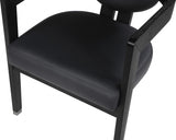 Carlyle Black Faux Leather Dining Chair from Meridian - Luna Furniture