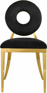 Carousel Black Velvet Dining Chair, Set of 2 from Meridian - Luna Furniture