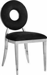 Carousel Black Velvet Dining Chair from Meridian - Luna Furniture