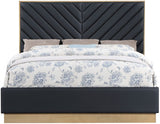 Casa Black Casa Faux Leather King Bed (3 Boxes) from Meridian - Luna Furniture