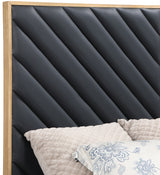 Casa Black Casa Faux Leather King Bed (3 Boxes) from Meridian - Luna Furniture