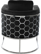 Casa Black Velvet Chair from Meridian - Luna Furniture