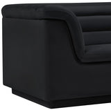 Black Cascade Velvet Fabric Chair from Meridian - Luna Furniture