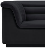 Black Cascade Velvet Fabric Chair from Meridian - Luna Furniture