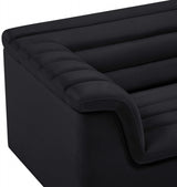 Black Cascade Velvet Fabric Chair from Meridian - Luna Furniture