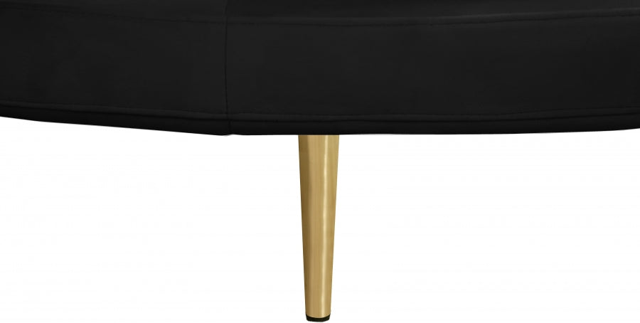 Circlet Black Velvet Roundabout Sofa from Meridian - Luna Furniture