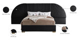 Cleo Black Velvet King Bed from Meridian - Luna Furniture