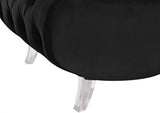 Crescent Black Velvet Chair from Meridian - Luna Furniture