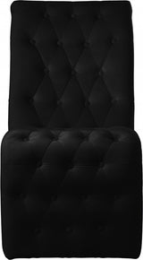 Curve Black Velvet Dining Chair, Set of 2 from Meridian - Luna Furniture