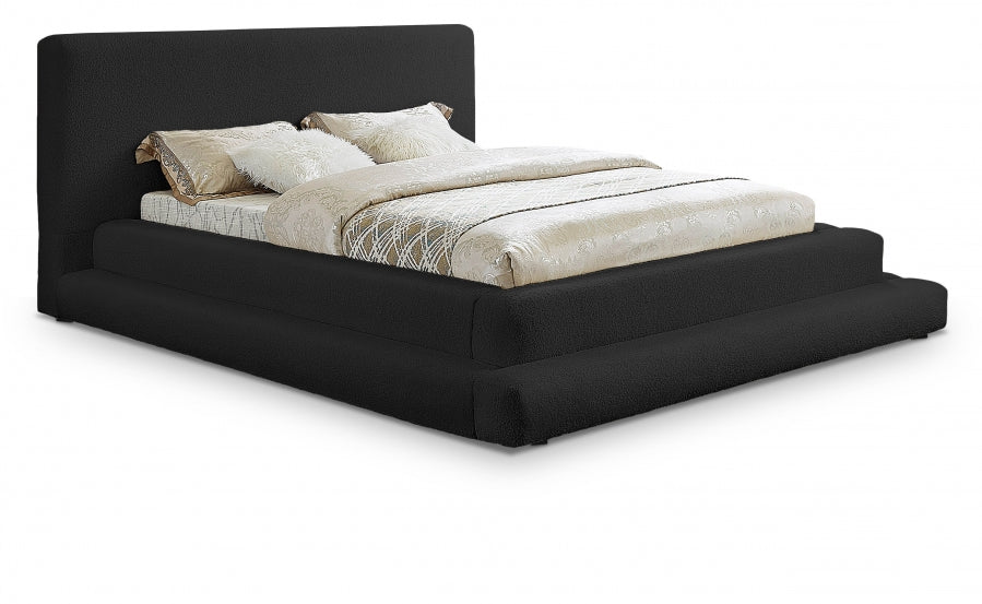 Dane Black Teddy Fabric King Bed from Meridian - Luna Furniture