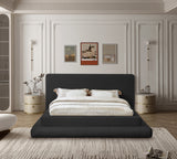 Dane Black Teddy Fabric King Bed from Meridian - Luna Furniture