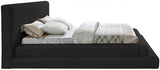 Dane Black Teddy Fabric King Bed from Meridian - Luna Furniture