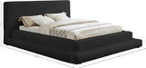 Dane Black Teddy Fabric King Bed from Meridian - Luna Furniture