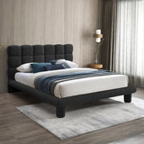 Black Deco Boucle Fabric Full Bed (3 Boxes) from Meridian - Luna Furniture