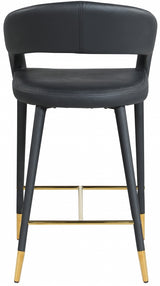 Destiny Black Faux Leather Stool from Meridian - Luna Furniture