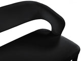 Destiny Black Velvet Bench from Meridian - Luna Furniture