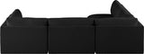 Black Ease Fabric Modular Sectional from Meridian - Luna Furniture