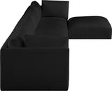 Black Ease Fabric Modular Sectional from Meridian - Luna Furniture