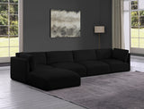 Black Ease Fabric Modular Sectional from Meridian - Luna Furniture