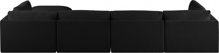 Black Ease Fabric Modular Sectional from Meridian - Luna Furniture