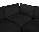 Black Ease Fabric Modular Sectional from Meridian - Luna Furniture