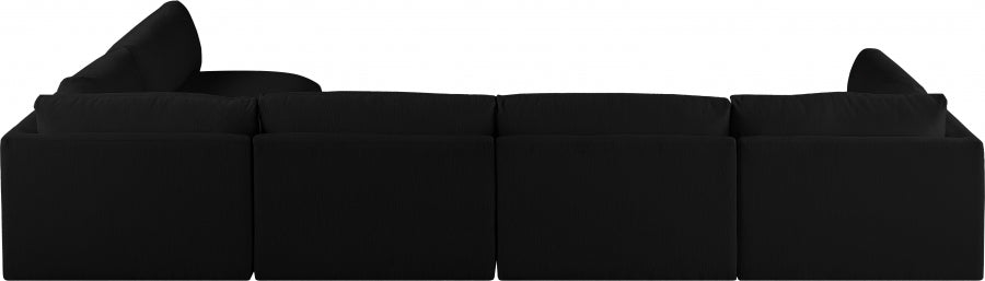 Black Ease Fabric Modular Sectional from Meridian - Luna Furniture