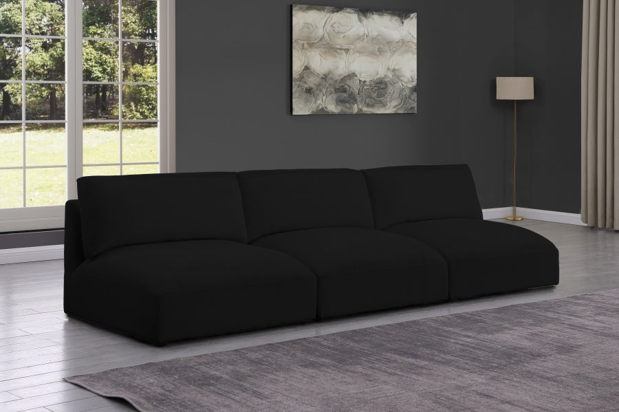 Black Ease Fabric Modular Sofa from Meridian - Luna Furniture