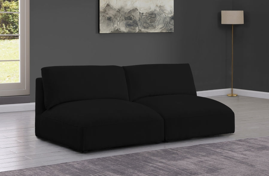 Black Ease Fabric Modular Sofa from Meridian - Luna Furniture