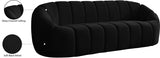 Elijah Black Velvet Sofa from Meridian - Luna Furniture