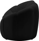 Elijah Black Velvet Sofa from Meridian - Luna Furniture